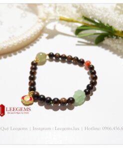 Vòng tay Trầm sánh mix charm size hạt 06 li dành cho nữ tất cả các mệnh - Ảnh 5