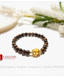 Vòng đeo tay Trầm sánh size hạt 06 li mix charm Hổ Phách cực đẹp dành cho nữ tất cả các mệnh - Ảnh 5