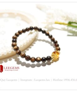 Vòng đeo tay Trầm sánh size hạt 06 li mix charm Hổ Phách cực đẹp dành cho nữ tất cả các mệnh - Ảnh 8