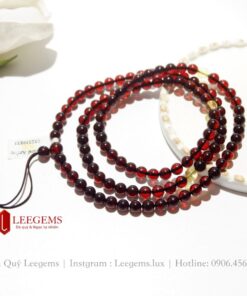 [Hàng độc lạ kèm kiểm định] Chuỗi vòng tay đá Hổ Phách huyết nâu size 06 li dành cho nữ mệnh Thổ - mệnh Hỏa - Ảnh 3