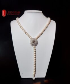 [Hàng Vip kèm kiểm định] Dây chuyền Ngọc trai nước ngọt size 08 li không vết sinh trưởng hàng thiết kế dành cho nữ - Ảnh 7