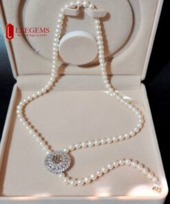 [Hàng Vip kèm kiểm định] Dây chuyền Ngọc trai nước ngọt size 08 li không vết sinh trưởng hàng thiết kế dành cho nữ - Ảnh 9
