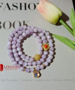 Alternative view of Chuỗi vòng tay Thạch Anh đào hoa đeo 03 vòng tay mix charm cổ điển dành cho nữ tất cả các mệnh