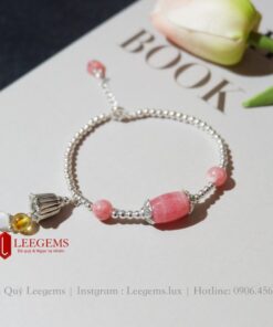 [Hàng Thiết kế độc quyền] Lắc bi bạc 925 mix đá Thạch Anh hồng dành cho nữ mệnh Thổ - mệnh Hỏa - Ảnh 4