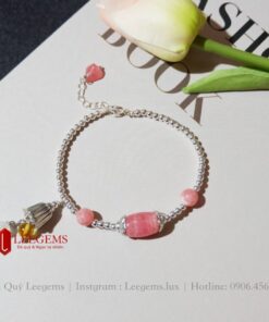 [Hàng Thiết kế độc quyền] Lắc bi bạc 925 mix đá Thạch Anh hồng dành cho nữ mệnh Thổ - mệnh Hỏa - Ảnh 7