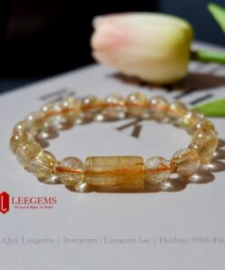 Vòng tay đá Thạch Anh tóc vàng mix lu thống dành cho nữ mệnh Thổ - mệnh Kim - Ảnh 10
