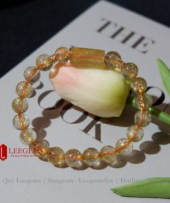 Vòng tay đá Thạch Anh tóc vàng mix lu thống dành cho nữ mệnh Thổ - mệnh Kim - Ảnh 3