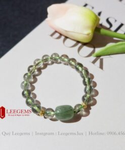 Alternative view of Vòng tay Đá Thạch Anh titan tóc xanh phối charm lu thống dành cho nữ mệnh Mộc - mệnh Hỏa