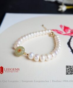 Lắc tay Ngọc trai mix charm ngọc đơn giản sang trọng dành cho nữ tất cả các mệnh
