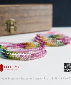 [Hàng VIP] Chuỗi vòng tay đá Tourmaline đa sắc size 05li dành cho nữ không kén mệnh - Ảnh 4