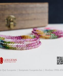 [Hàng VIP] Chuỗi vòng tay đá Tourmaline đa sắc size 05li dành cho nữ không kén mệnh - Ảnh 5