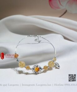 [Hàng thiết kế độc quyền] Lắc tay Thạch anh Tóc vàng dễ thương tăng vận khí dành cho nữ mệnh Kim - mệnh Thổ - Ảnh 4