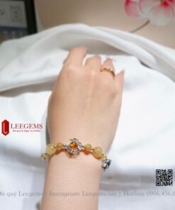 [Hàng thiết kế độc quyền] Lắc tay Thạch anh Tóc vàng dễ thương tăng vận khí dành cho nữ mệnh Kim - mệnh Thổ - Ảnh 5