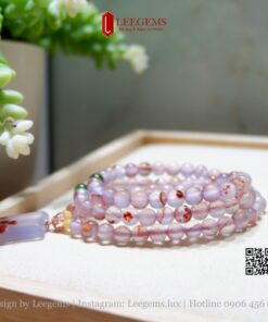 Chuỗi vòng tay Agate điểm chu xa size 5.5 li dành cho nữ tất cả các mệnh - Ảnh 5