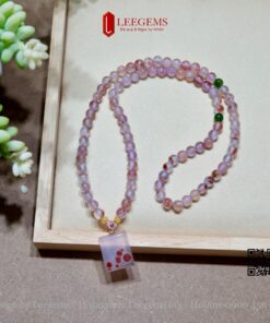Alternative view of Chuỗi vòng tay Agate điểm chu xa size 5.5 li dành cho nữ tất cả các mệnh