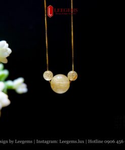 Dây chuyền Thạch anh tóc vàng dành cho nữ mệnh Thổ - Kim - Ảnh 3