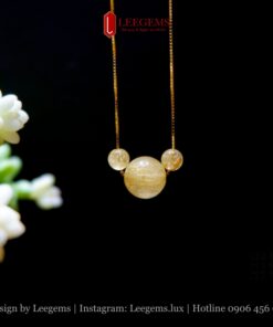 Alternative view of Dây chuyền Thạch anh tóc vàng dành cho nữ mệnh Thổ - Kim