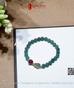 Alternative view of Lắc tay Ngọc Jadeite mix charm hồ lô và ruby dành cho nữ tất cả các mệnh