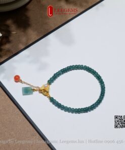 <Mẫu thiết kế riêng> Lắc tay Ngọc lam size 5.5 li dành cho nữ không kén mệnh - Ảnh 4