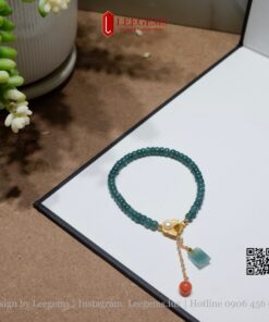 <Mẫu thiết kế riêng> Lắc tay Ngọc lam size 5.5 li dành cho nữ không kén mệnh