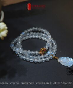 Chuỗi vòng tay đá Moonstone thiên nhiên mix charm Hồ ly chúa dành cho nữ mạng Kim - Thủy - Ảnh 3