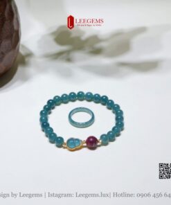 Combo Vòng tay Lam Ngọc VIP và nhẫn size 07li dành cho nữ không kén mệnh