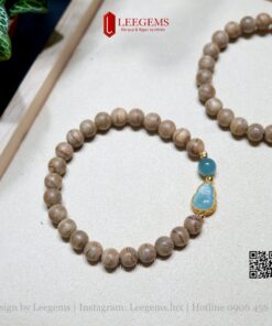 Vòng tay Trầm kiến bông mix charm Ngọc hồ lô dành cho nữ tất cả các mệnh - Ảnh 5