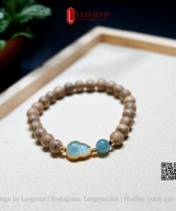 Vòng tay Trầm kiến bông mix charm Ngọc hồ lô dành cho nữ tất cả các mệnh - Ảnh 3