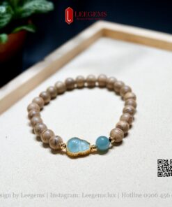 Vòng tay Trầm kiến bông mix charm Ngọc hồ lô dành cho nữ tất cả các mệnh