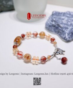Vòng Tay Thạch Anh Tóc Đỏ Mix Charm Bạc – Quyền Lực & Năng Lượng Tích Cực - Ảnh 5