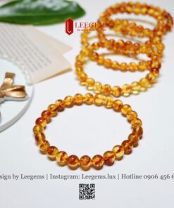 Vòng Tay Hổ Phách Thiên Nhiên 8li Mix Lu Thống Cẩm Thạch – Sang Trọng & May Mắn - Ảnh 10