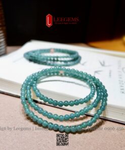 Alternative view of Chuỗi Vòng Tay Ngọc Cao Bằng Lam Chủng Type A – Size 5li | Kèm Kiểm Định – Quà Tặng Cao Cấp