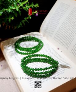 VIP Chuỗi Đá Diopside 4,5 - 5 li Tự Nhiên – Năng Lượng Xanh Của Thiên Nhiên - Ảnh 4