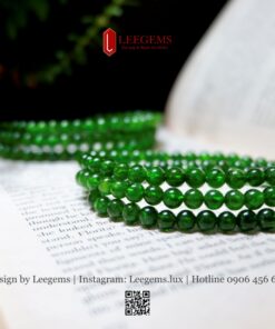 VIP Chuỗi Đá Diopside 4,5 - 5 li Tự Nhiên – Năng Lượng Xanh Của Thiên Nhiên