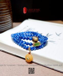 Vòng Tay Đá Kyanite VIP 6li – Mix Charm Ngọc Bích, Lu Thống Trầm Hương & Đồng Điếu Hổ Phách | Leegems - Ảnh 7