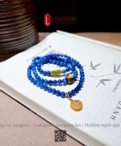 Vòng Tay Đá Kyanite VIP 6li – Mix Charm Ngọc Bích, Lu Thống Trầm Hương & Đồng Điếu Hổ Phách | Leegems - Ảnh 3