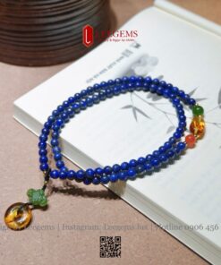 Chuỗi Lapis Lazuli 5-5,5li Mix Hổ Phách & Ngọc Bích Thiên Nhiên – Vẻ Đẹp Cổ Điển, Ý Nghĩa Sâu Sắc - Ảnh 6