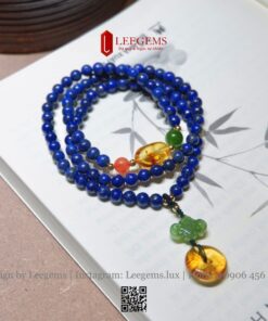 Chuỗi Lapis Lazuli 5-5,5li Mix Hổ Phách & Ngọc Bích Thiên Nhiên – Vẻ Đẹp Cổ Điển, Ý Nghĩa Sâu Sắc - Ảnh 8