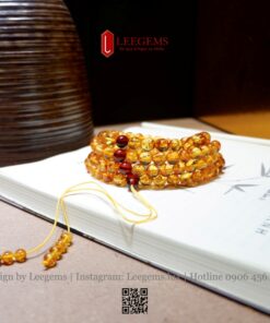 [ VIP ] Chuỗi Hổ Phách Mật Lạp 108 Hạt Thiên Nhiên – Trang Sức Phong Thủy Mang Năng Lượng Tích Cực I Leegems