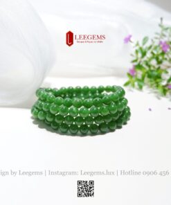 Chuỗi Ngọc Bích Tự Nhiên VIP – May Mắn, Bình An & Trường Thọ I Leegems
