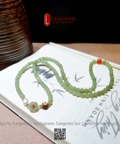 Chuỗi Vòng Tay Ngọc Hòa Điền Tân Cương 108 Hạt – Thiết Kế Độc Quyền by Leegems - Ảnh 4