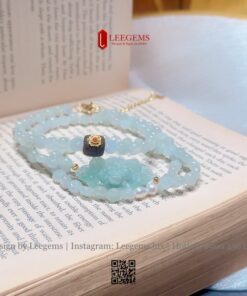 [Thanh Lịch – Nhã Nhặn] Chuỗi Ngọc Phỉ Thúy Mix Hoa Sen & Lu Thống | Leegems