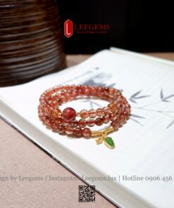 Chuỗi Vòng Tay Đá Thạch Anh Tóc Đỏ VIP – Sang Trọng & Thanh Lịch | Leegems - Ảnh 5