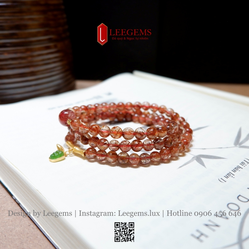 Chuỗi Vòng Tay Đá Thạch Anh Tóc Đỏ VIP – Sang Trọng & Thanh Lịch | Leegems - Ảnh 6