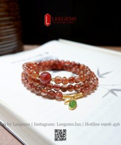 Alternative view of Chuỗi Vòng Tay Đá Thạch Anh Tóc Đỏ VIP – Sang Trọng & Thanh Lịch | Leegems