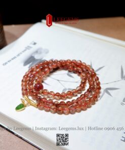 Chuỗi Vòng Tay Đá Thạch Anh Tóc Đỏ VIP – Sang Trọng & Thanh Lịch | Leegems