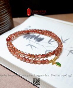 Chuỗi Vòng Tay Đá Thạch Anh Tóc Đỏ VIP – Sang Trọng & Thanh Lịch | Leegems - Ảnh 3
