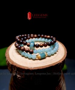 Vòng Lam Ngọc Mix Trầm Hương & Charm Ngọc – Sự Hài Hòa Giữa Bình An & May Mắn I Thiết kế Leegems