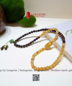 Vòng Tay Đá Mắt Hổ Vàng Tâm VIP Mix Trầm Hương & Charm Ngọc Bích – Quyền Lực, Tài Lộc & Bình An I Leegems - Ảnh 5