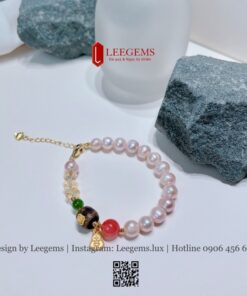 Vòng Tay Ngọc Trai Thiên Nhiên Mix Charm Lu Thống – Sang Trọng & Bình An I Leegems - Ảnh 4